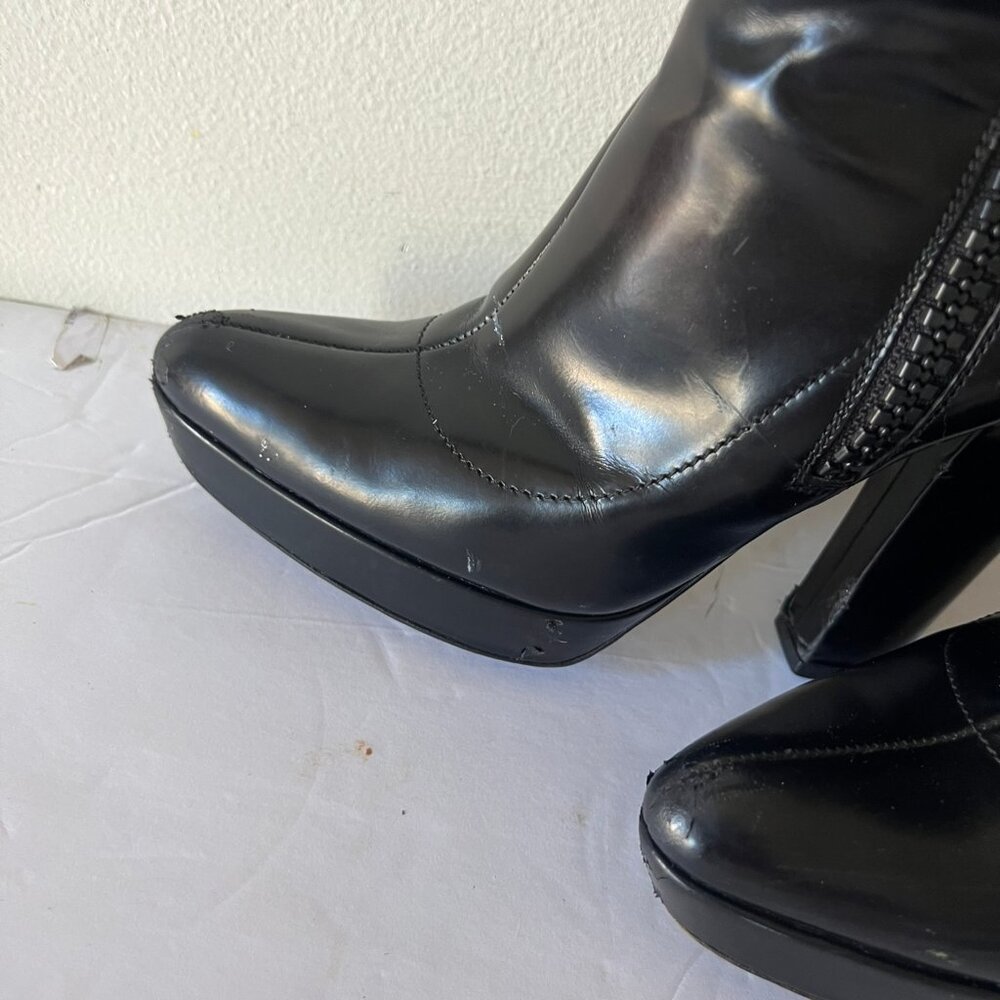 Y2K VINTAGE GUCCI PATENT LEATHER PLATFORM BOOTS SIZE 6 US - Picture 8 of 14